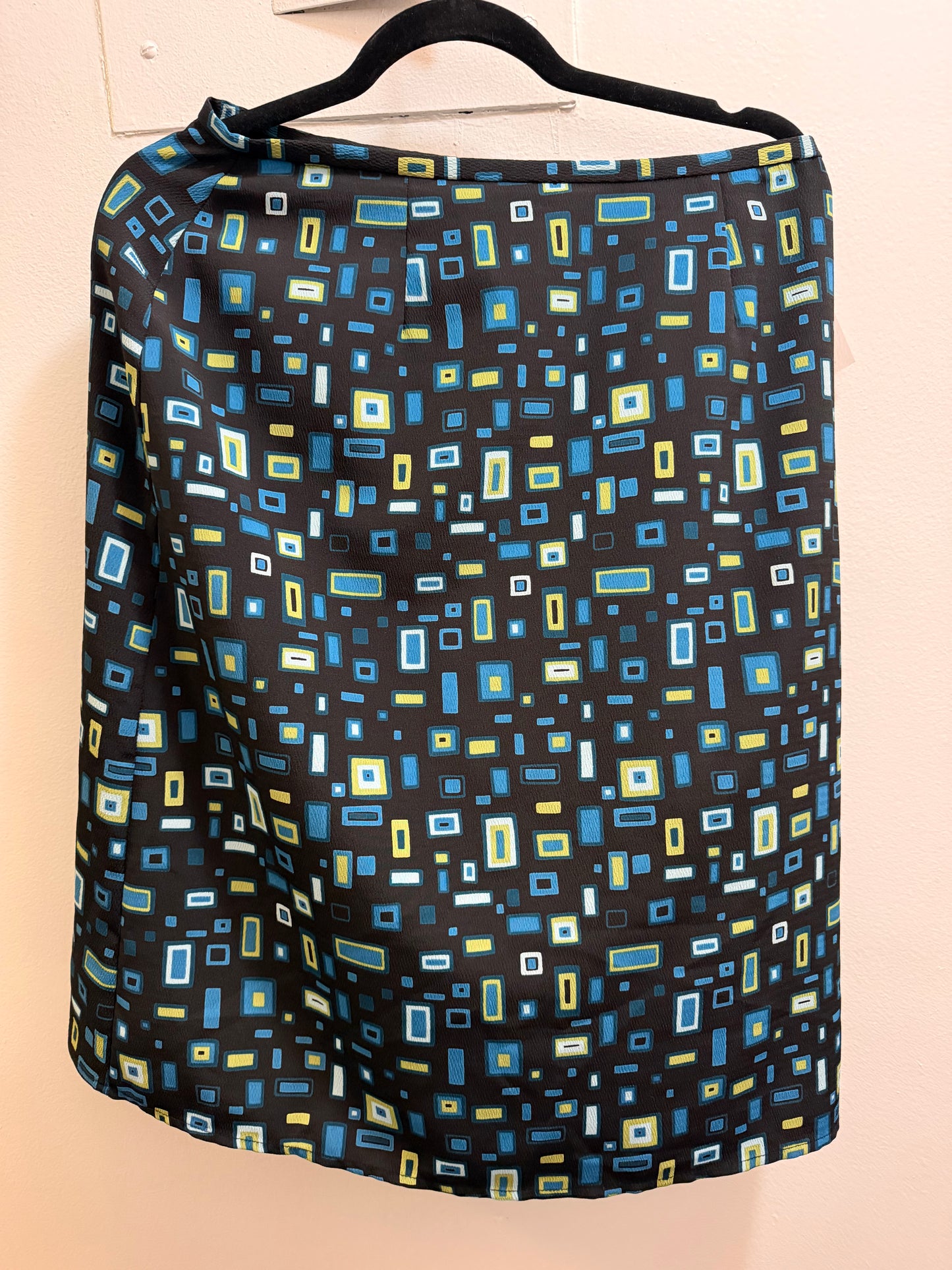 Black skirt with blue squares - TUV #123456