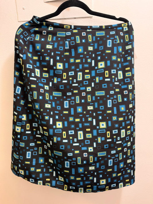 Black skirt with blue squares - TUV #123456
