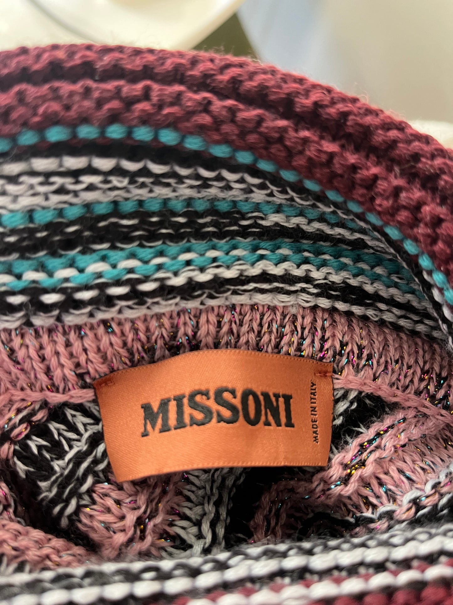 Missoni Lane Wool Multicolor and Glitter Poncho - sku TUV #5555