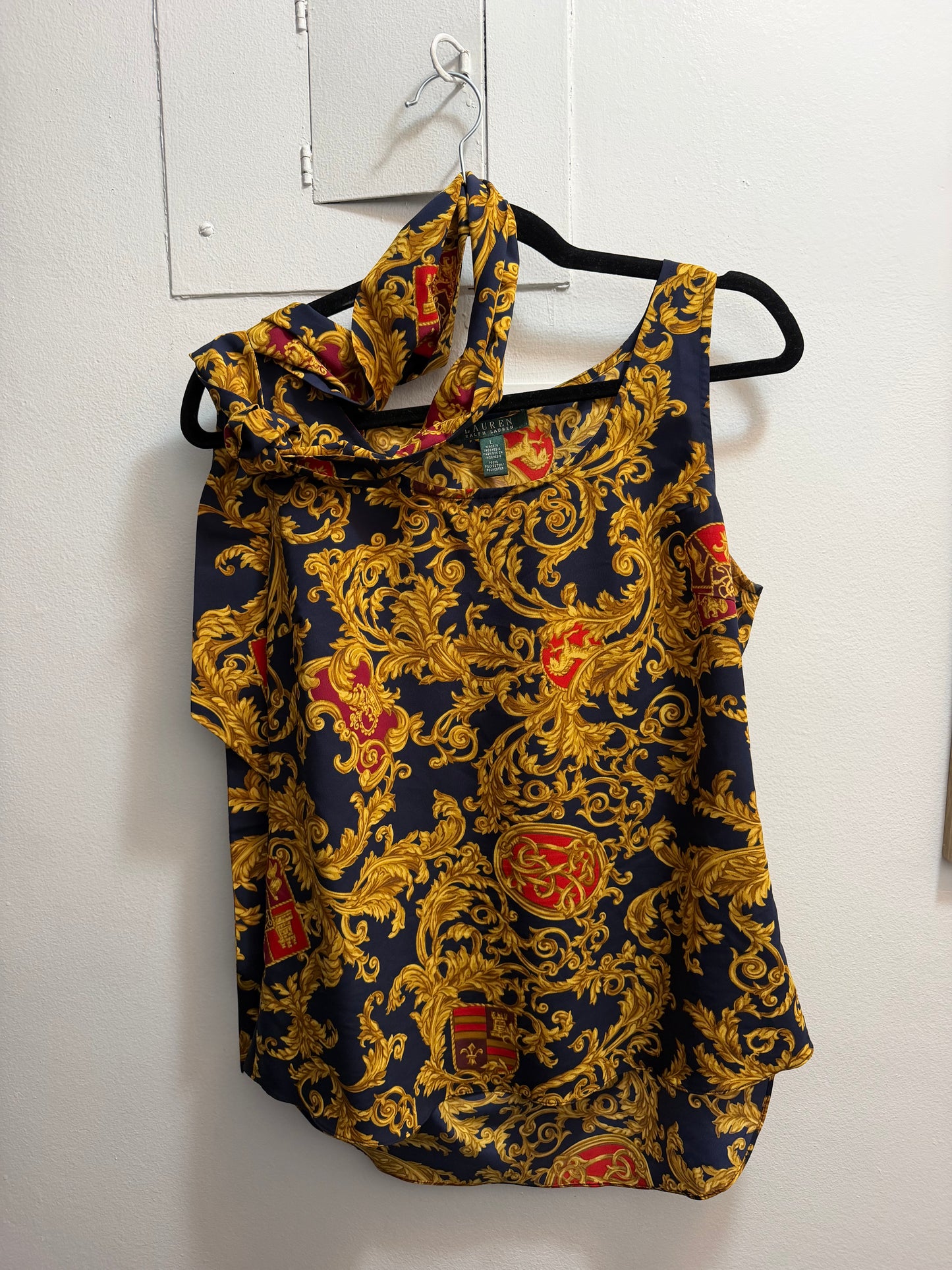 Ralph Lauren gold and blue tank with matching scarf - tuv #99999