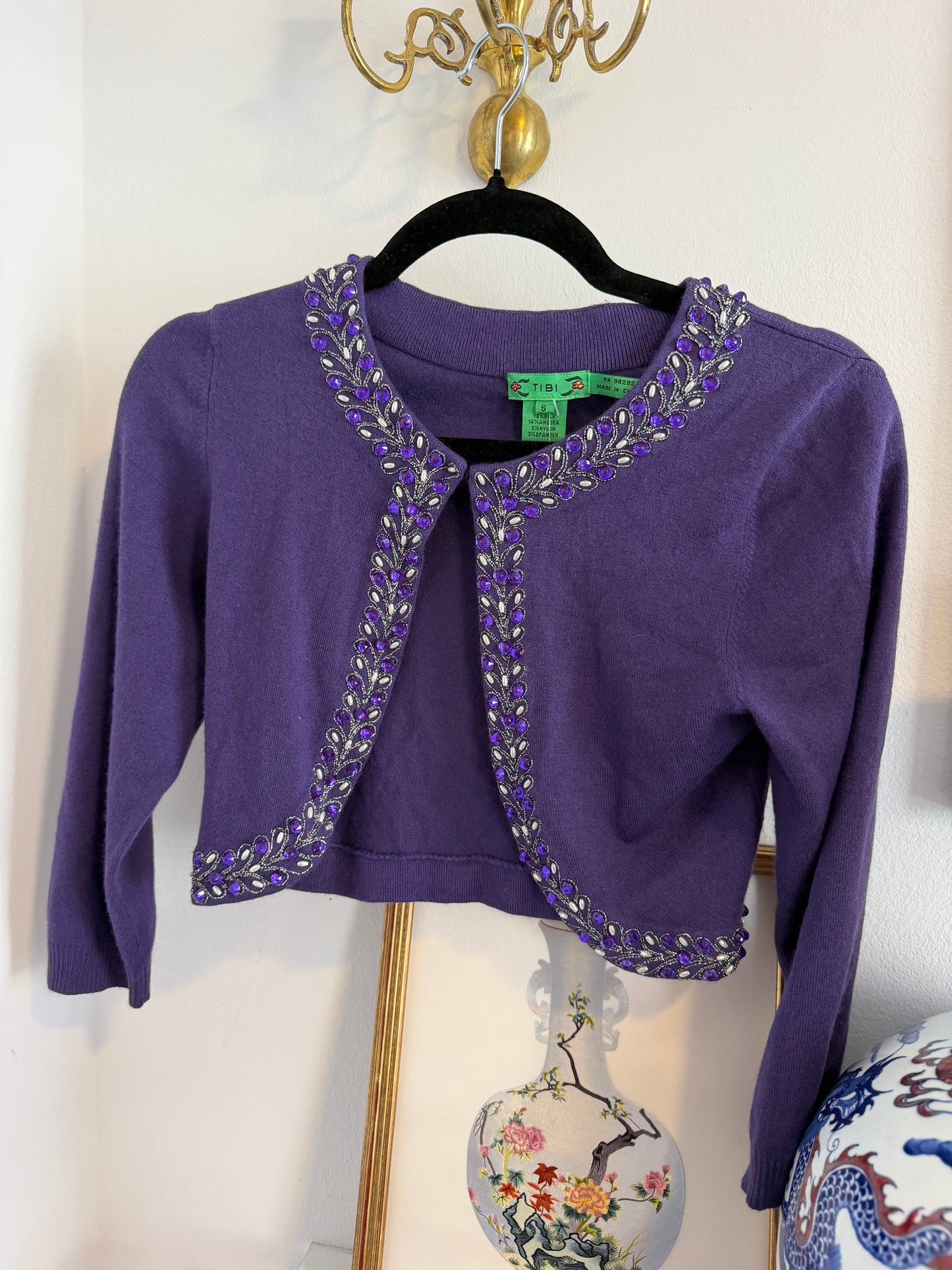 Vintage Tibi purple cropped bolero with tags - TUV #54322