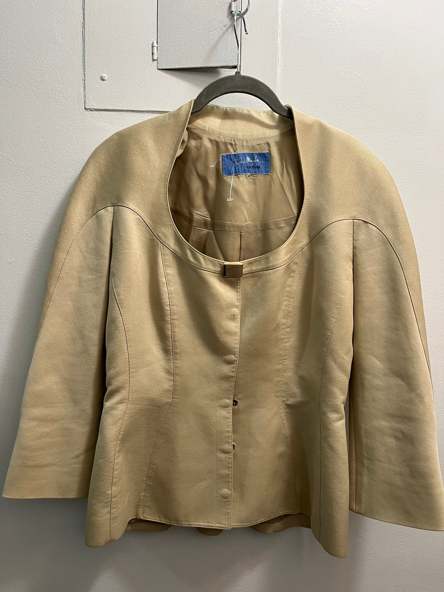 Vintage Thierry Mugler Gold Glitter Evening Jacket size medium - SKU TUV #677