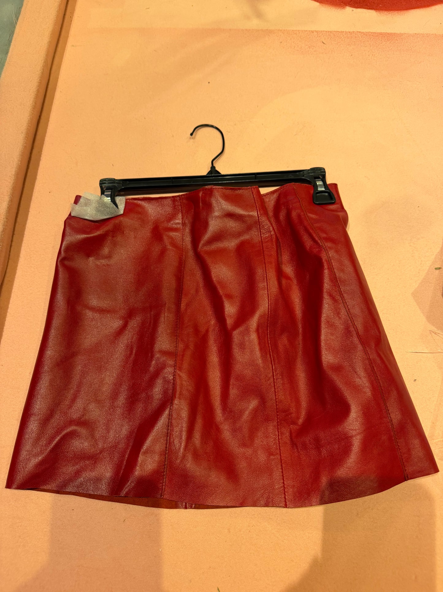 Vintage red leather mini skirt - TUV #25
