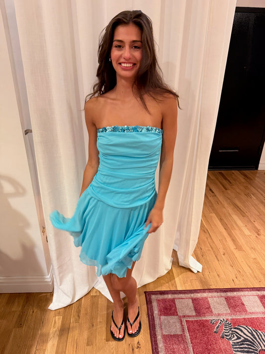 Blue strapless fairy dress - TUV #456456