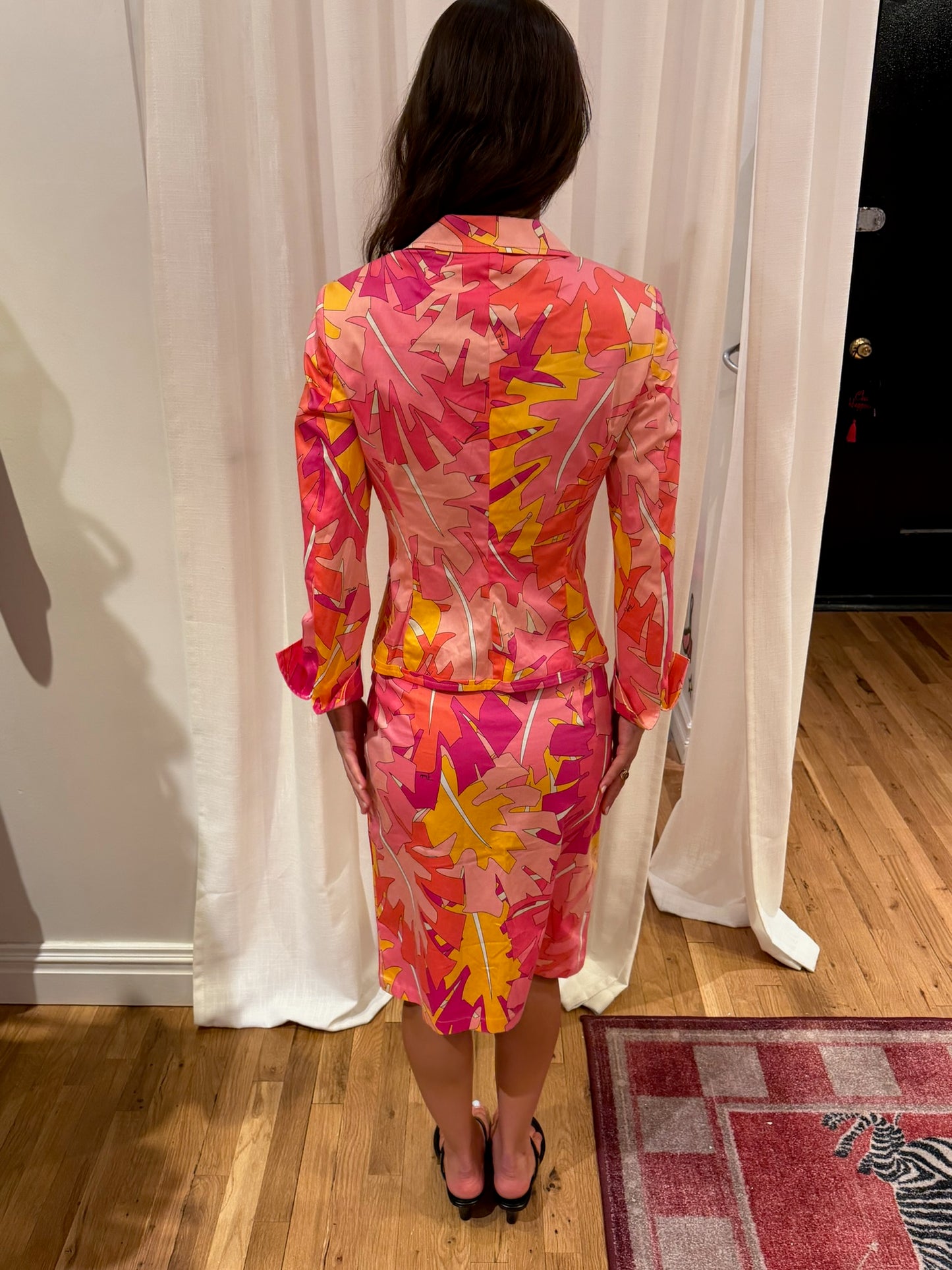 Emilio Pucci palm pink and orange suit set - TUV #123234
