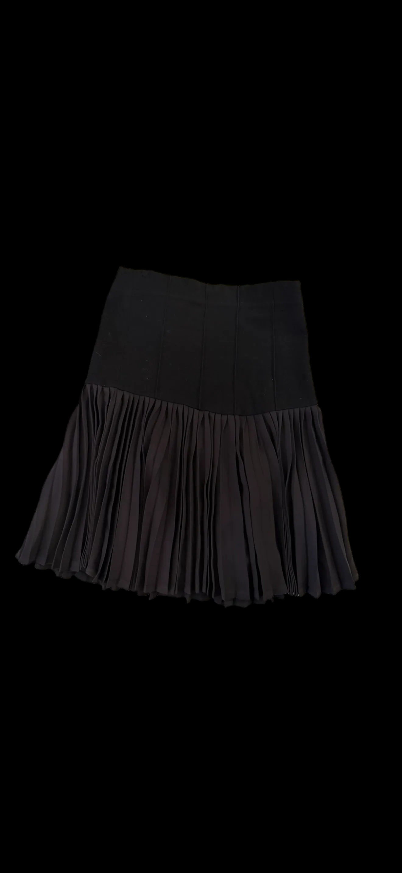Thierry Mugler black pleated mini skirt size 42 - SKU tuv #463