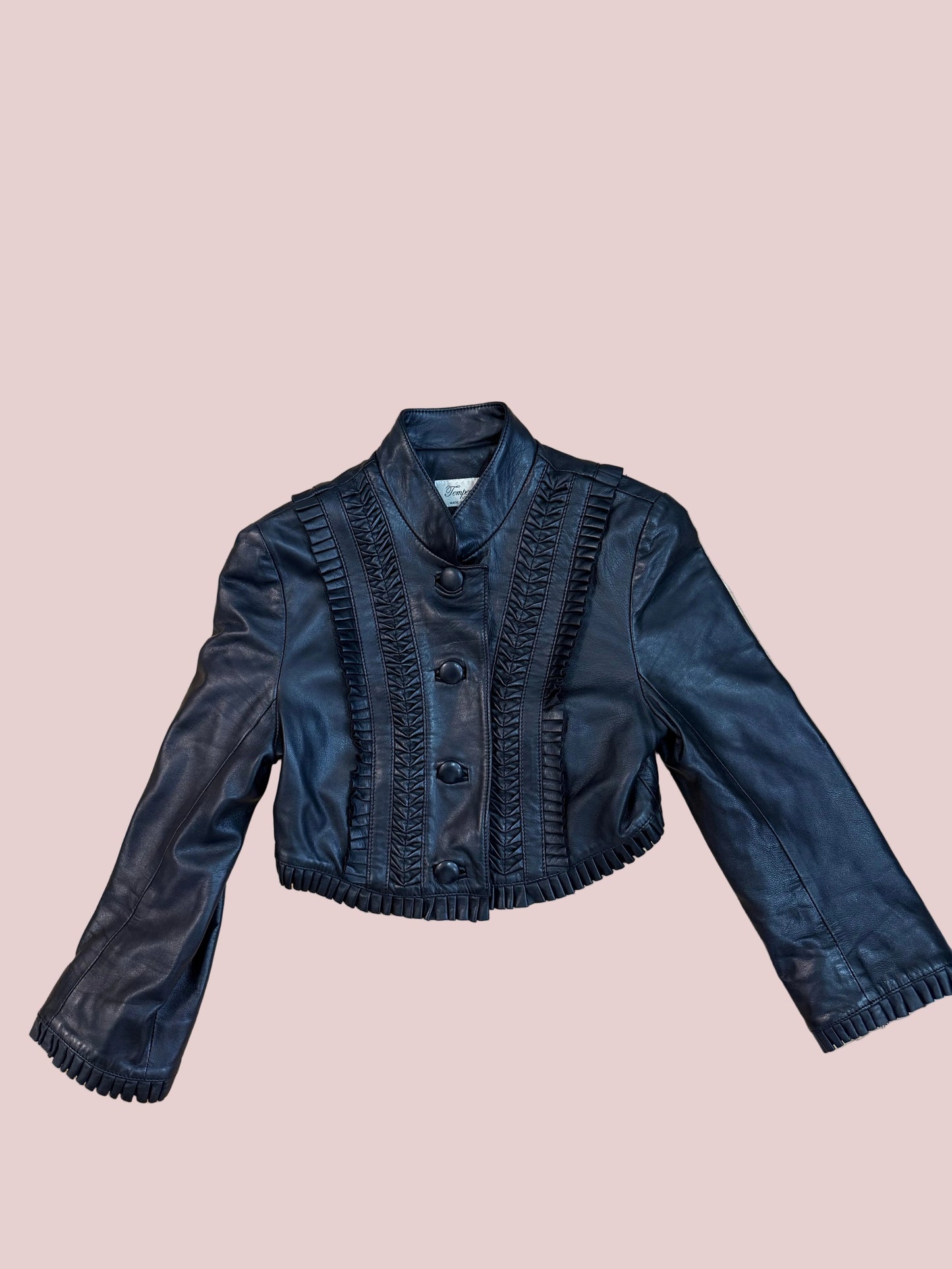 Vintage Temperley London Rare cropped leather jacket TUV #123592