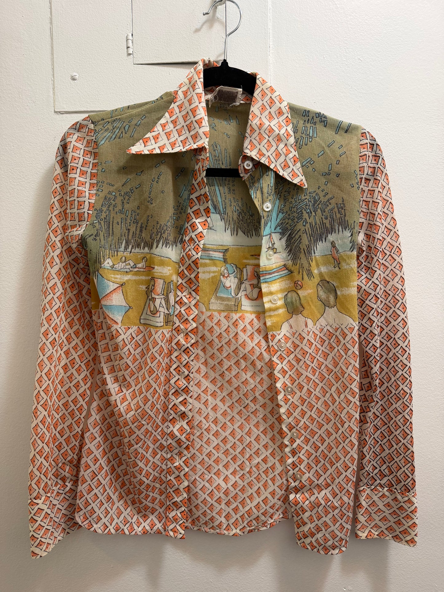 1970s San Francisco shirt works beach button down - SKU TUV #78567