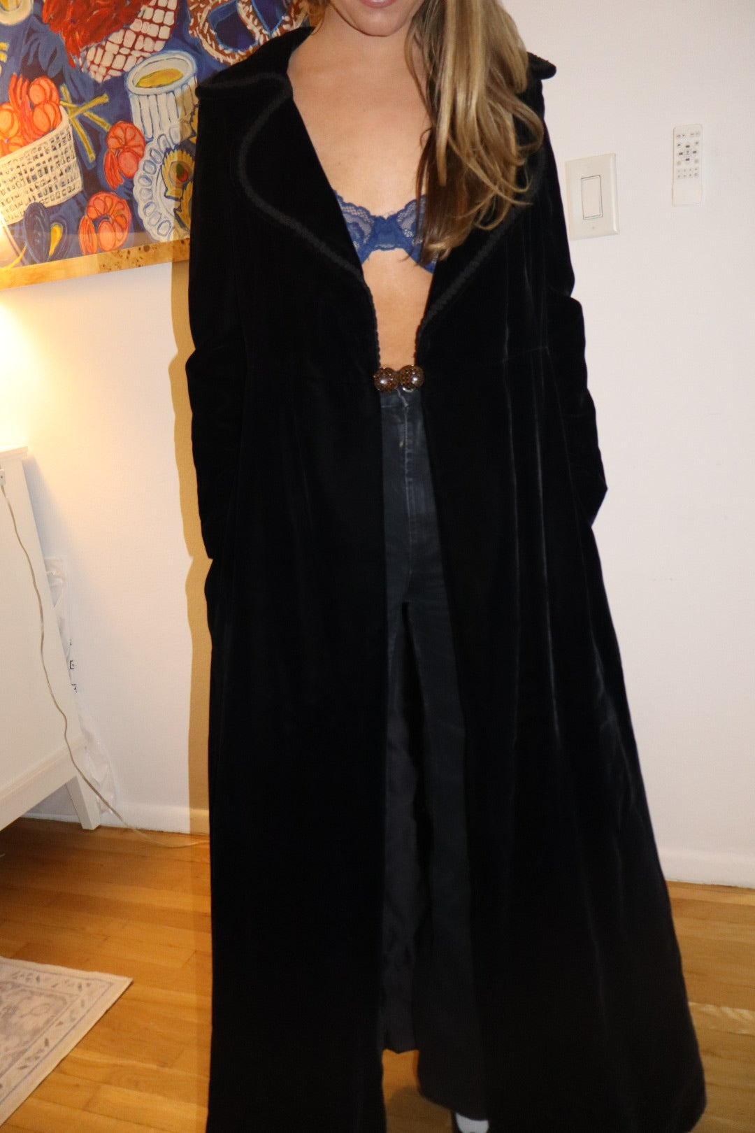 Antique Velvet Evening Jacket size xs/small
