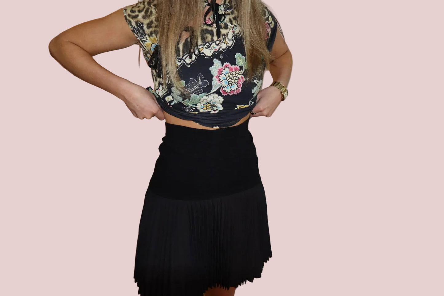 Thierry Mugler black pleated mini skirt size 42 - SKU tuv #463