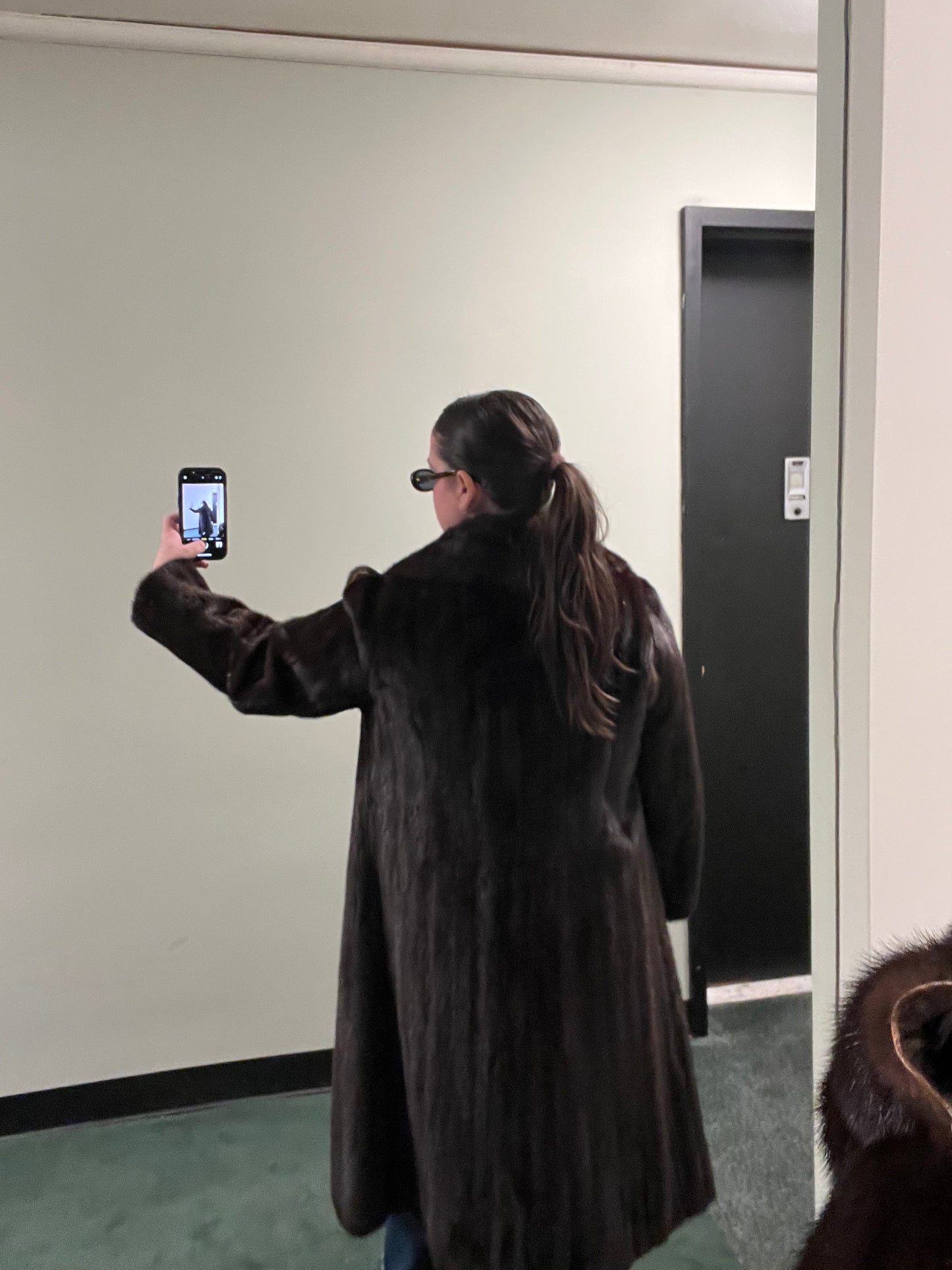 Luxurious Vintage Chocolate Full Length Mink with Button Details