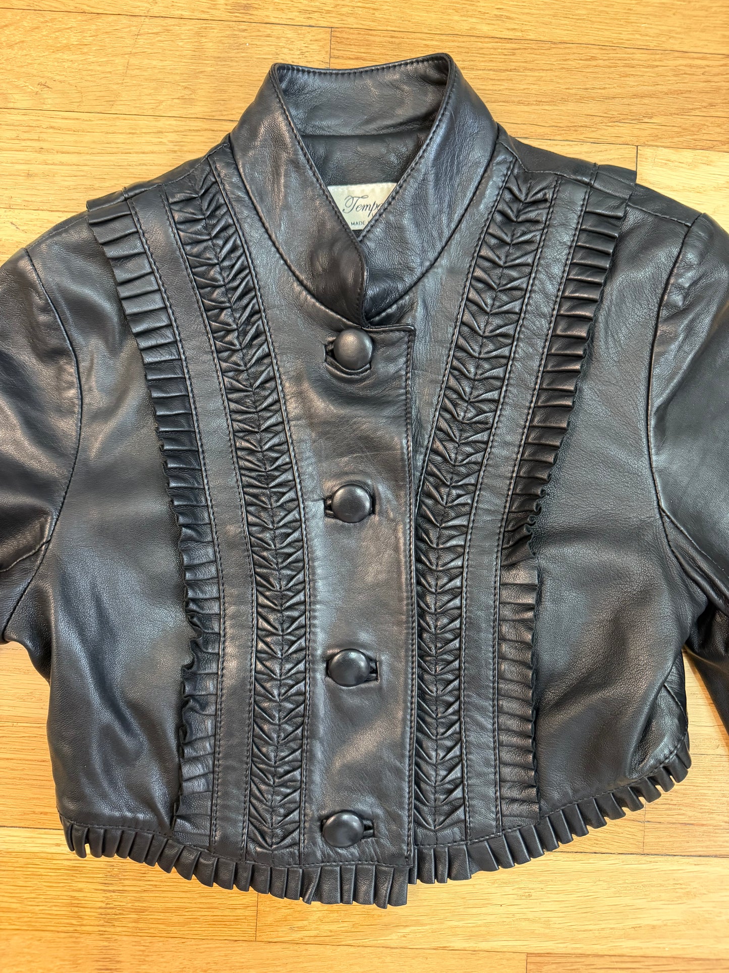 Vintage Temperley London Rare cropped leather jacket TUV #123592