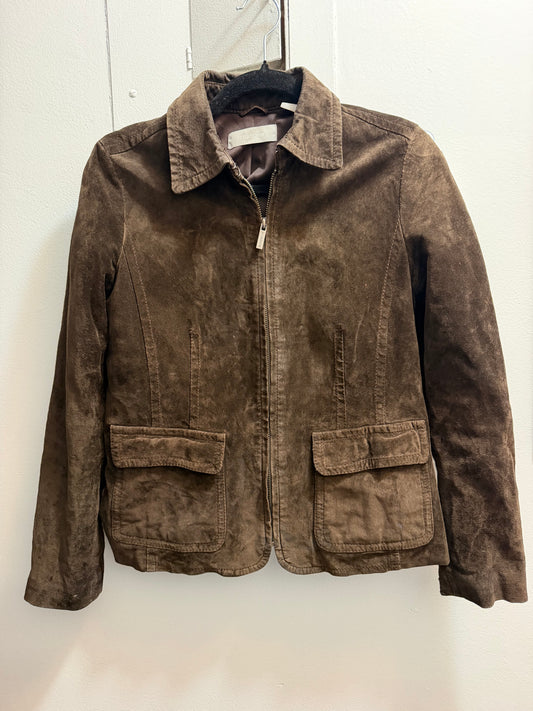 Liz Clairborne 100% suede brown jacket - TUV #55555