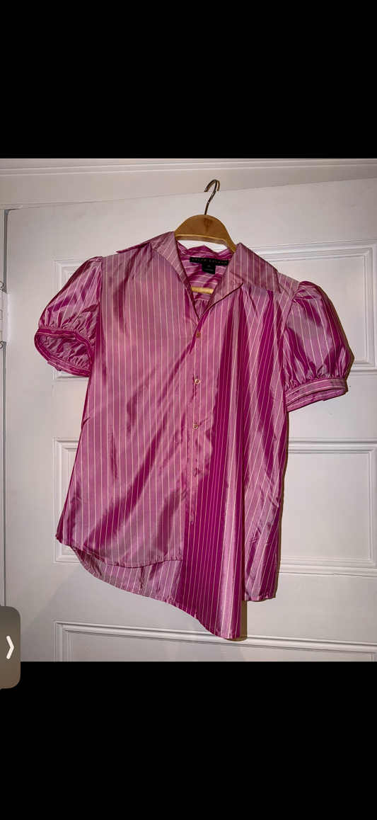 Pink 100% silk Ralph Lauren shirt TUV #9989090
