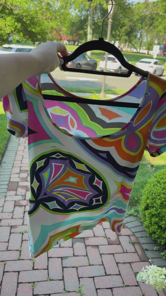 Emilio Pucci 2000s Psychedelic Top - size M - Summer Pucci #10031
