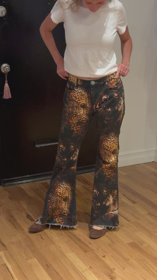 Rare Roberto Cavalli cheetah jeans - sku tuv #3345